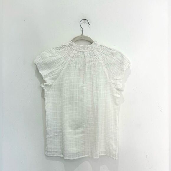 NWT J. Crew Smocked-neck top in textured gauze - Picture 8 of 11